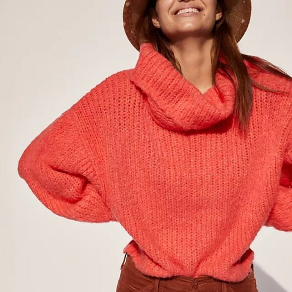 Anthropologie "Zamora" Oversized Cowl Neck Sweater size XS - Picture 1 of 11
